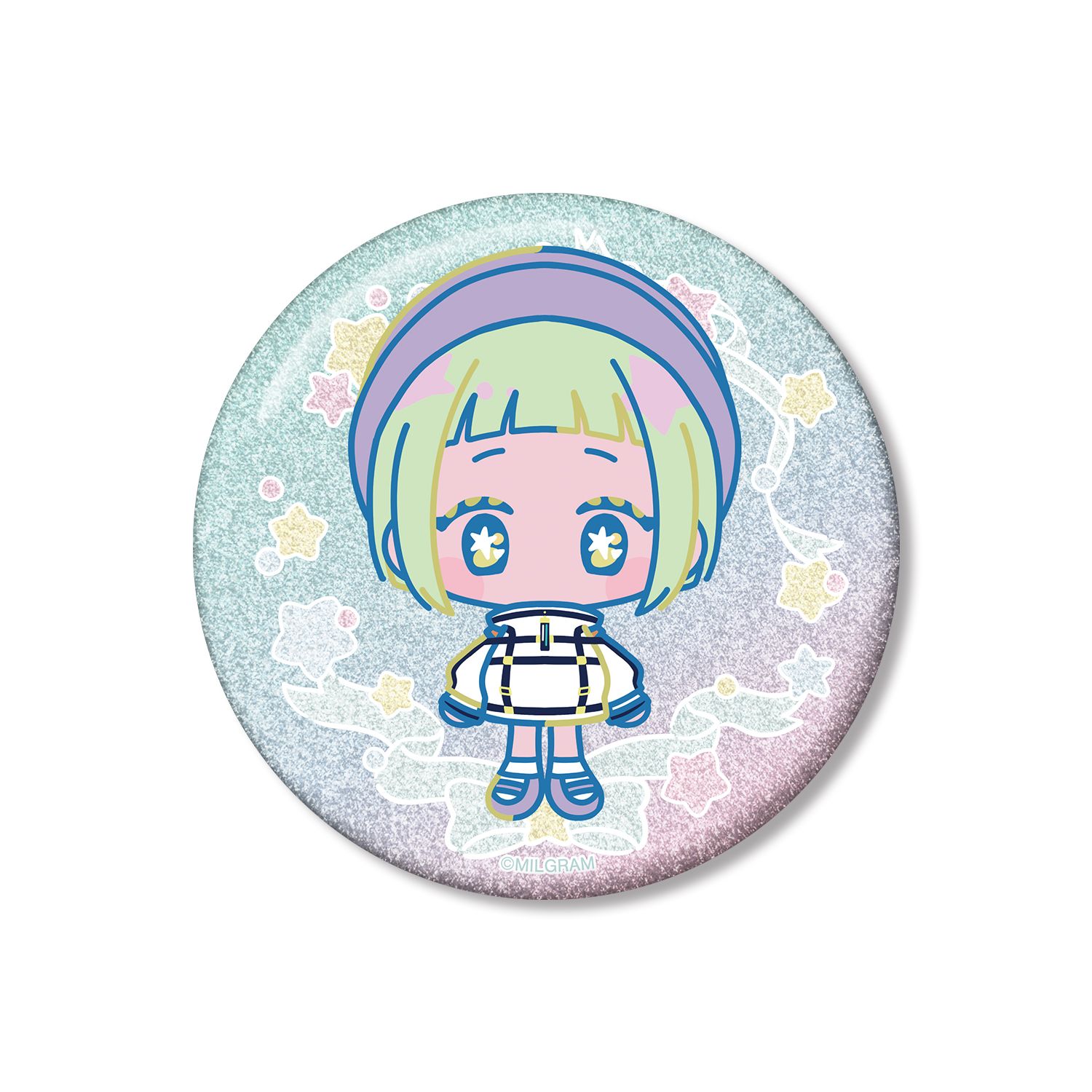 MILGRAM -ミルグラム- アマネ ゆめぷち 75mmグリッター缶バッジ - AniSmile