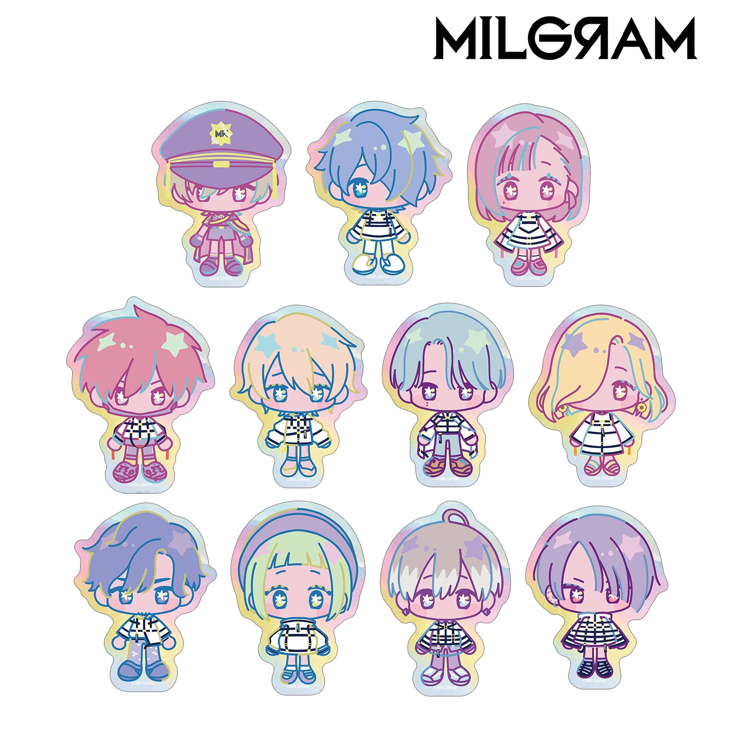 MILGRAM -ミルグラム- トレーディング ゆめぷち オーロラダイカットステッカー ver.A(単位/単品) 画像 2 | AniSmile
