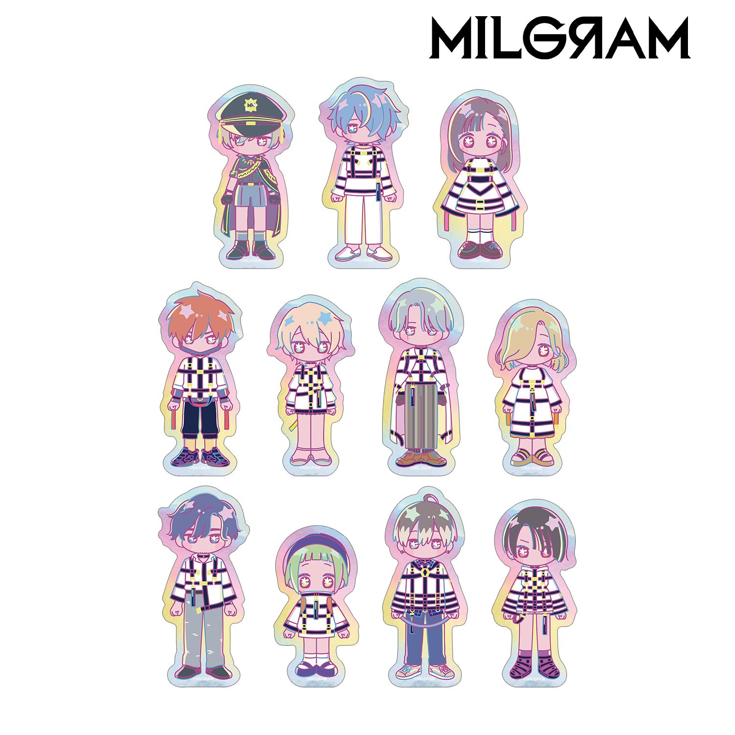 MILGRAM -ミルグラム- トレーディング ゆめぷち オーロラダイカットステッカー ver.B(単位/単品) 画像 2 | AniSmile