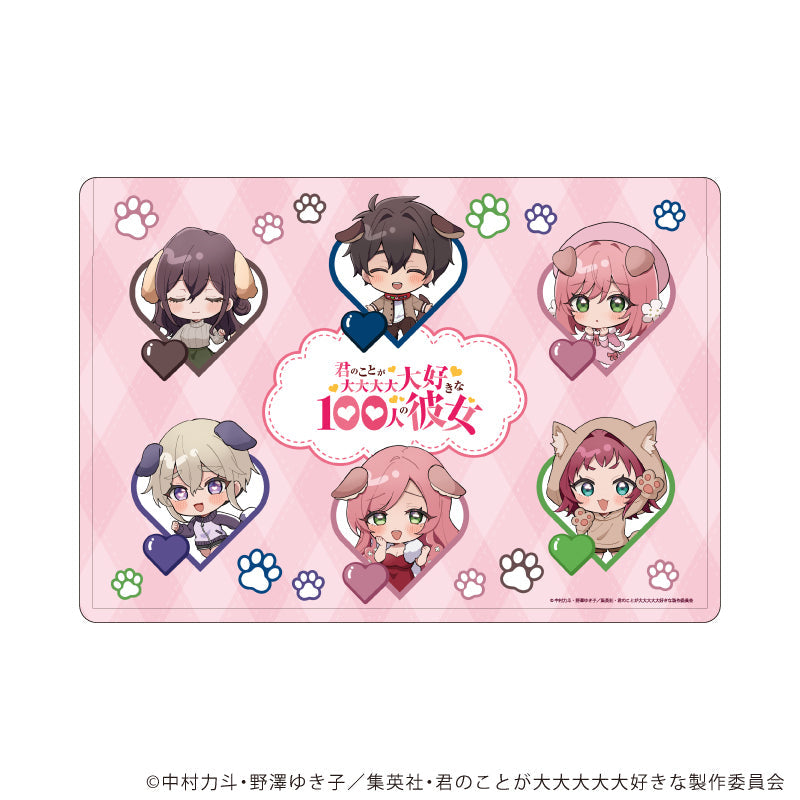 キャラクリアケース「君のことが大大大大大好きな100人の彼女」04/集合デザイン(ミニキャライラスト) - AniSmile