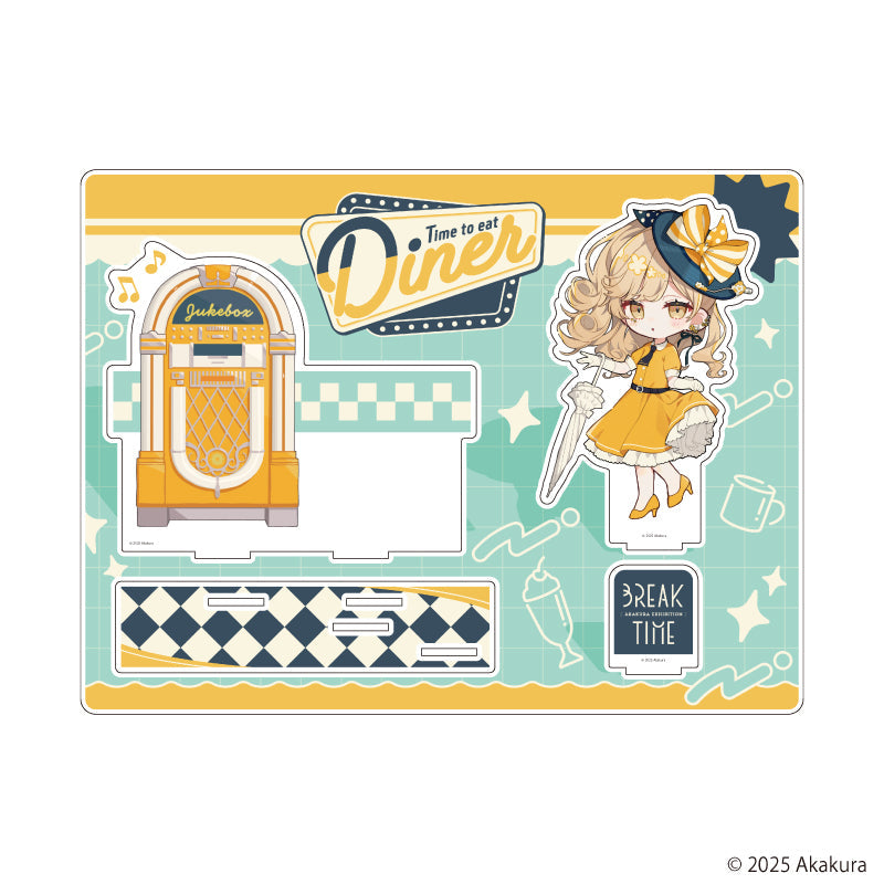 アクリルジオラマ「赤倉個展『BREAK TIME』」01/レコード(描き下ろしイラスト) - AniSmile