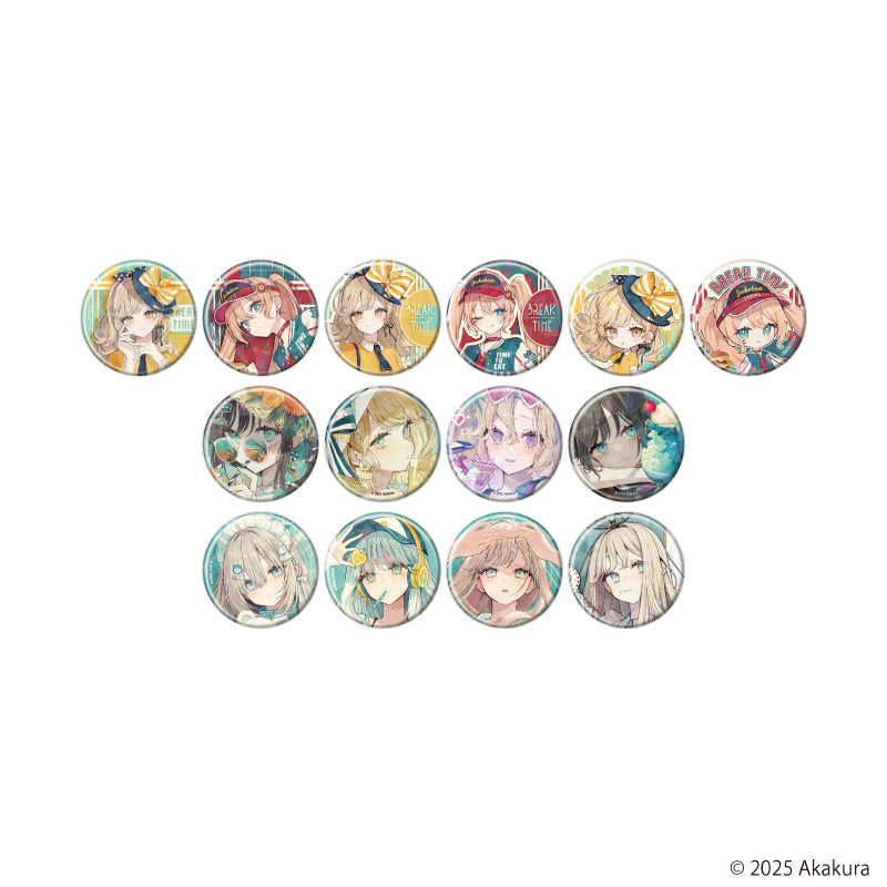ホログラム缶バッジ(57mm)「赤倉個展『BREAK TIME』」01/ブラインド(全14種)(公式&描き下ろしイラスト) - AniSmile