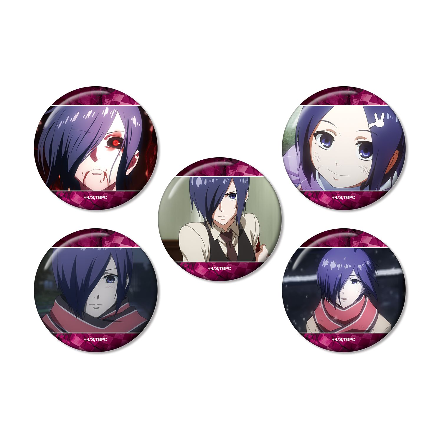 TVアニメ『東京喰種トーキョーグール』 霧嶋董香 場面写缶バッジ5個セット - AniSmile