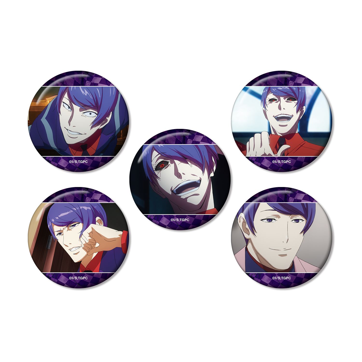 TVアニメ『東京喰種トーキョーグール』 月山 習 場面写缶バッジ5個セット - AniSmile