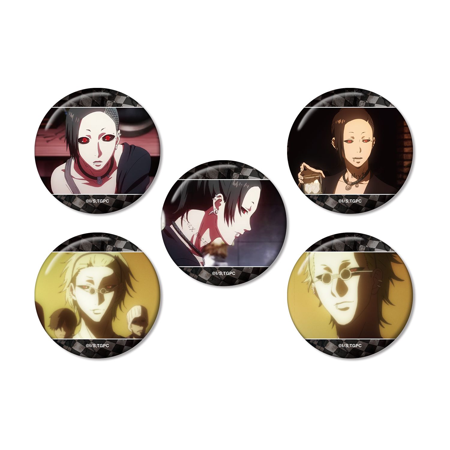 TVアニメ『東京喰種トーキョーグール』 ウタ 場面写缶バッジ5個セット - AniSmile