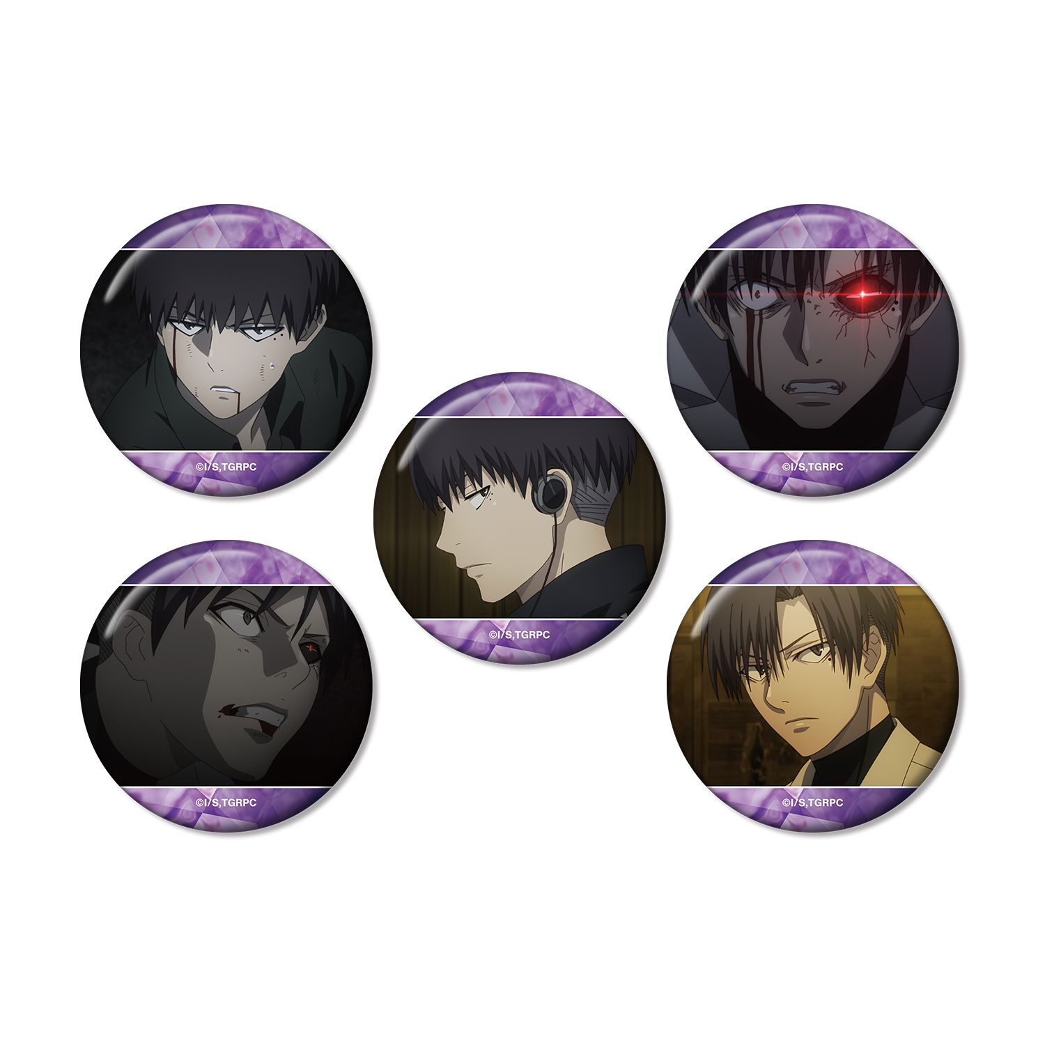 TVアニメ『東京喰種トーキョーグール:re』 瓜江久生 場面写缶バッジ5個セット - AniSmile