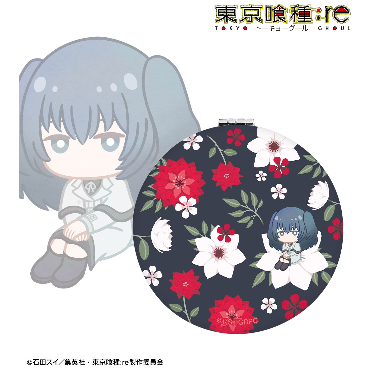 TVアニメ『東京喰種トーキョーグール:re』 米林才子 Botania 丸型折りたたみミラー 图片 2 | AniSmile