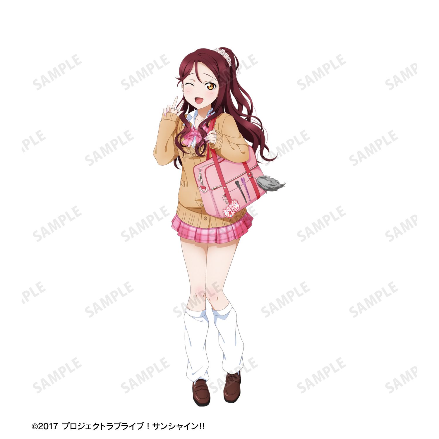 ラブライブ!サンシャイン!! 描き下ろし 桜内梨子 ギャル制服ver. 着用お名前BIGアクリルキーホルダー 图片 3 | AniSmile