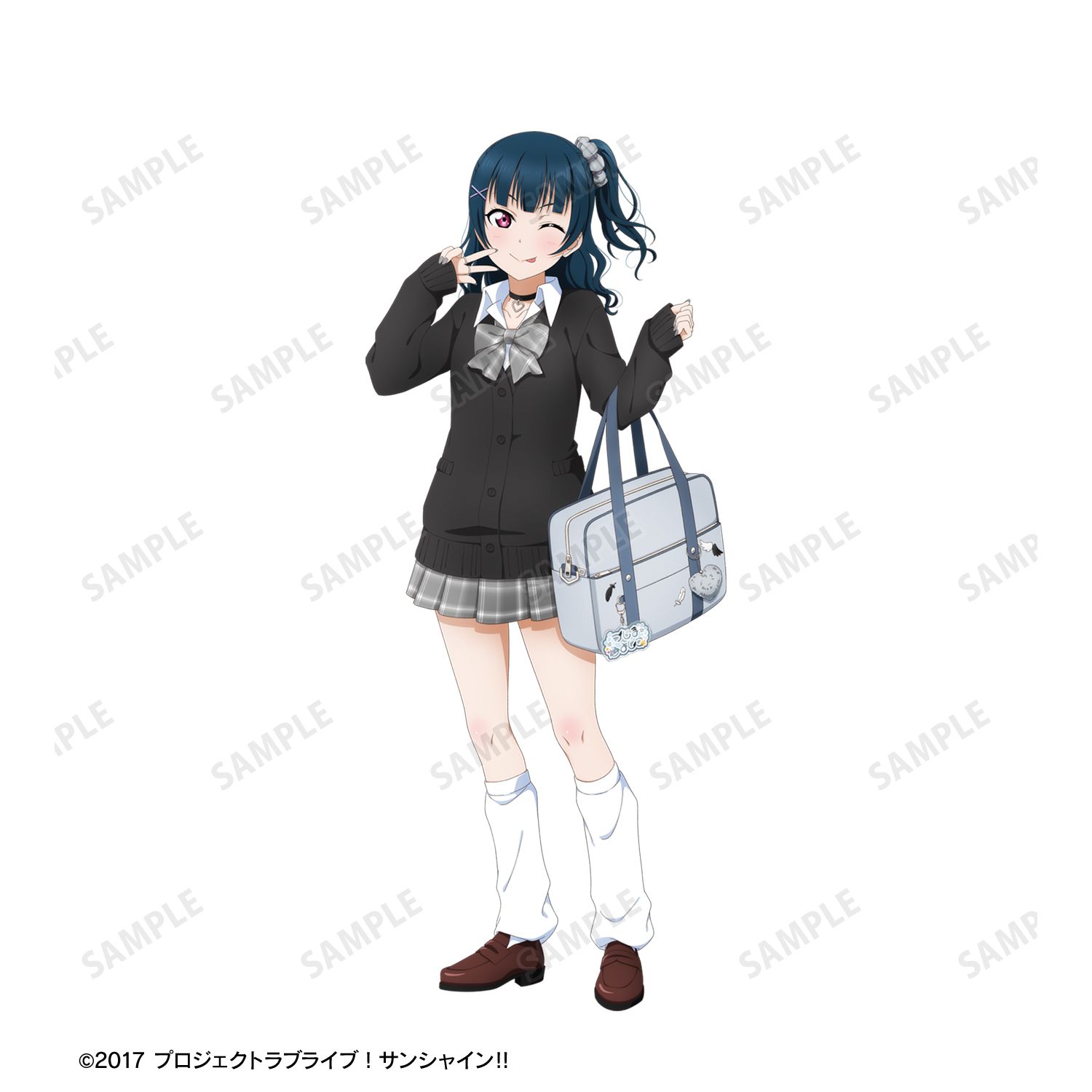 ラブライブ!サンシャイン!! 描き下ろし 津島善子 ギャル制服ver. 着用お名前BIGアクリルキーホルダー 图片 2 | AniSmile