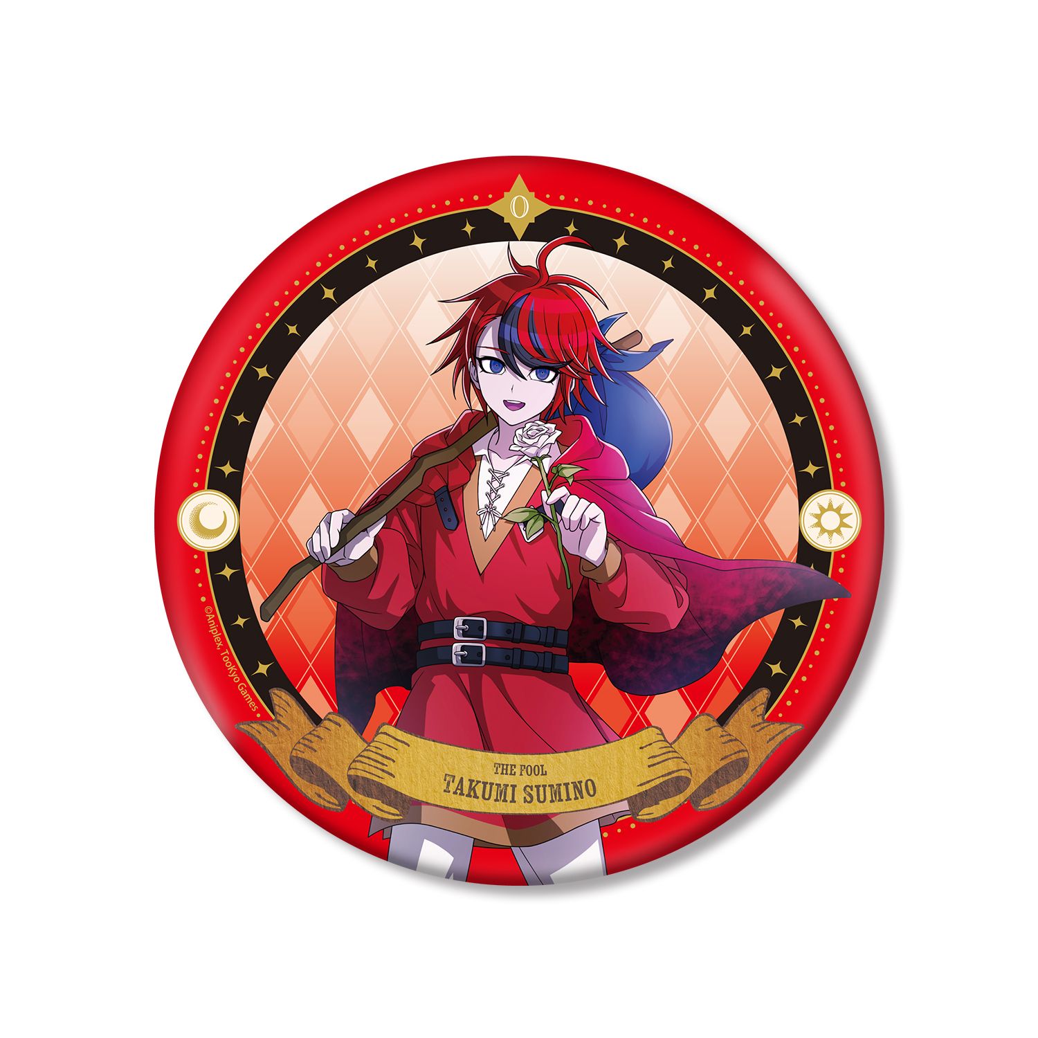 HUNDRED LINE -最終防衛学園- 描き下ろし 澄野拓海 タロットver. BIG缶バッジ - official product image | AniSmile