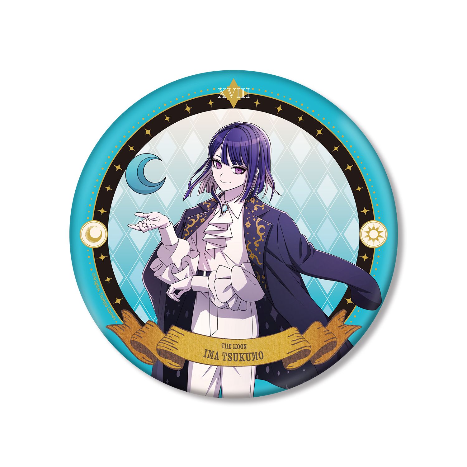 HUNDRED LINE -最終防衛学園- 描き下ろし 九十九今馬 タロットver. BIG缶バッジ - official product image | AniSmile