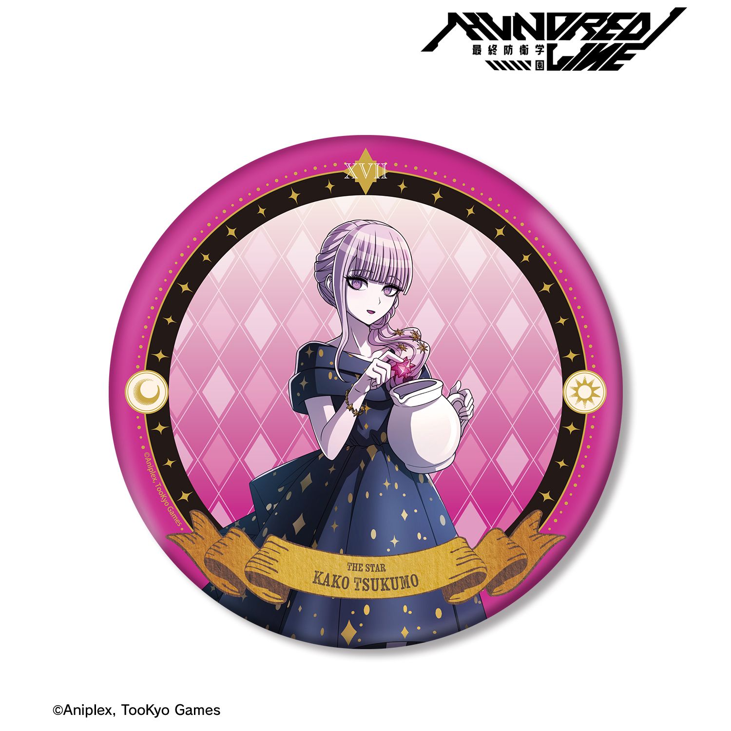 HUNDRED LINE -最終防衛学園- 描き下ろし 九十九過子 タロットver. BIG缶バッジ Image 2 | AniSmile