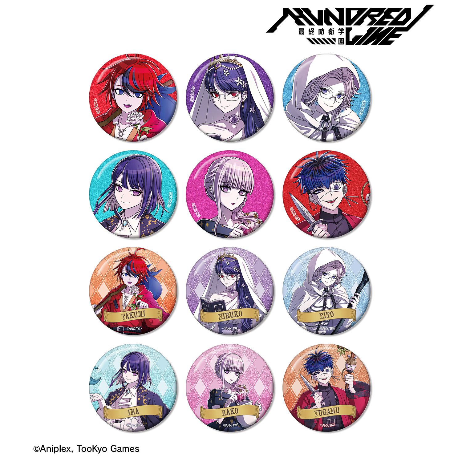 HUNDRED LINE -最終防衛学園- 描き下ろし タロットver. トレーディンググリッター缶バッジ(単位/単品) Image 2 | AniSmile