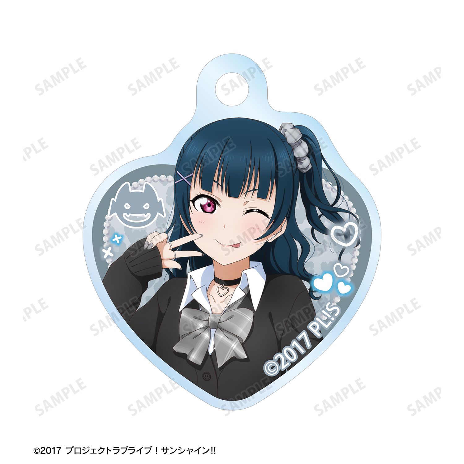 ラブライブ!サンシャイン!! 描き下ろし 津島善子 ギャル制服ver. 2連ワイヤーアクリルキーホルダー 图片 3 | AniSmile