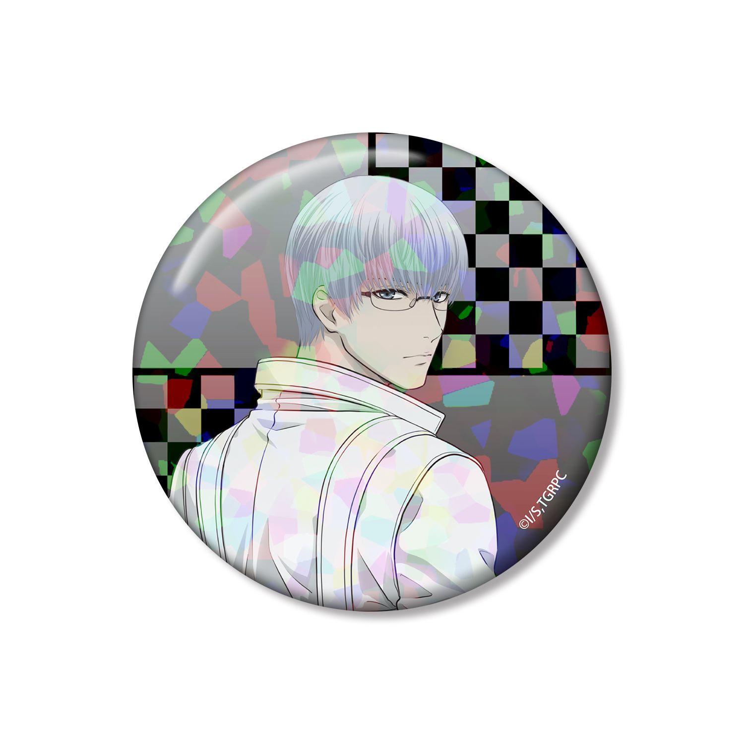 TVアニメ『東京喰種トーキョーグール:re』 描き下ろし 有馬貴将 戦う背中ver. 75mmホログラム缶バッジ - AniSmile