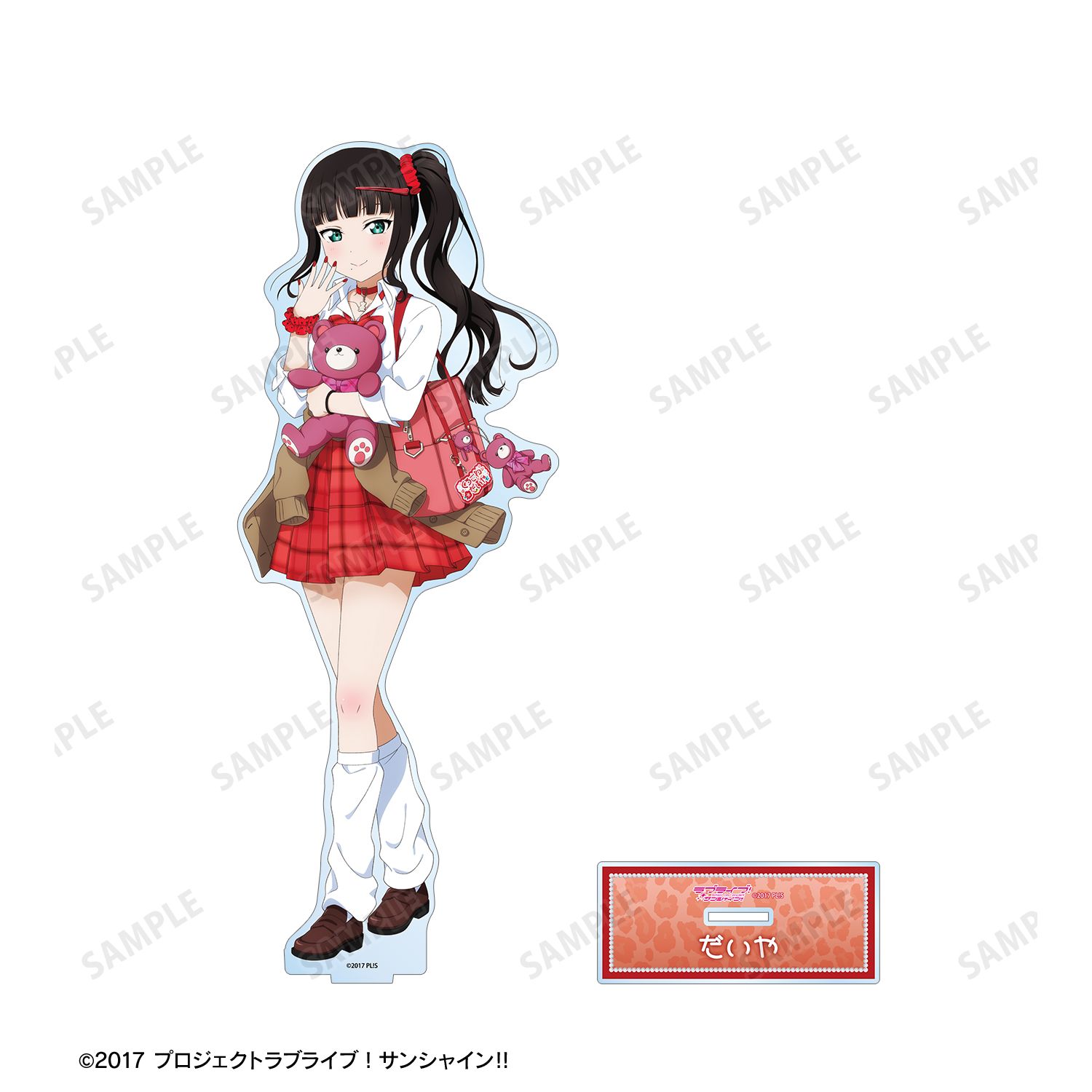 ラブライブ!サンシャイン!! 描き下ろし 黒澤ダイヤ ギャル制服ver. 特大アクリルスタンド 图片 3 | AniSmile