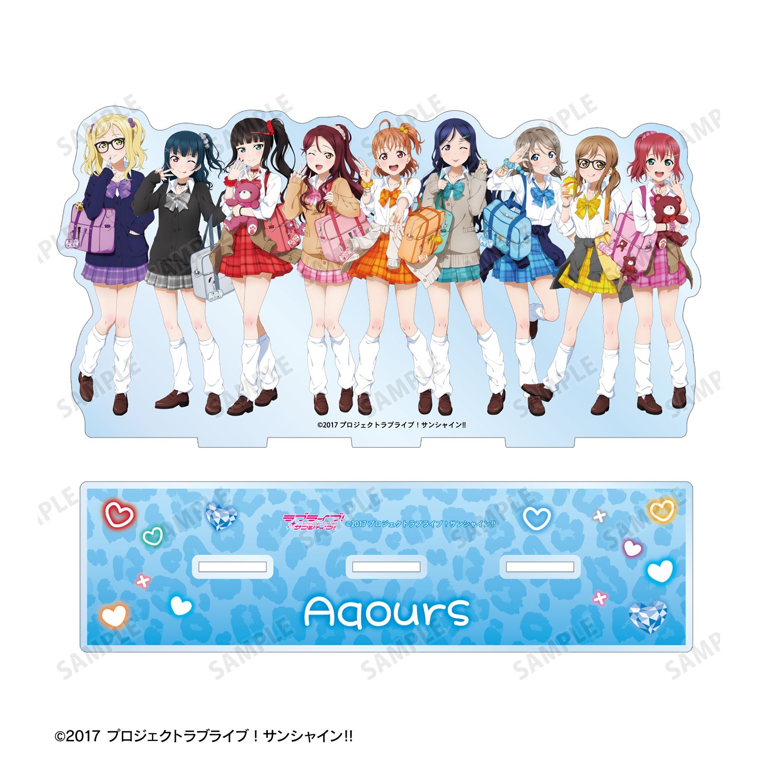 ラブライブ!サンシャイン!! 描き下ろし 集合 ギャル制服ver. ジオラマアクリルスタンド 图片 3 | AniSmile