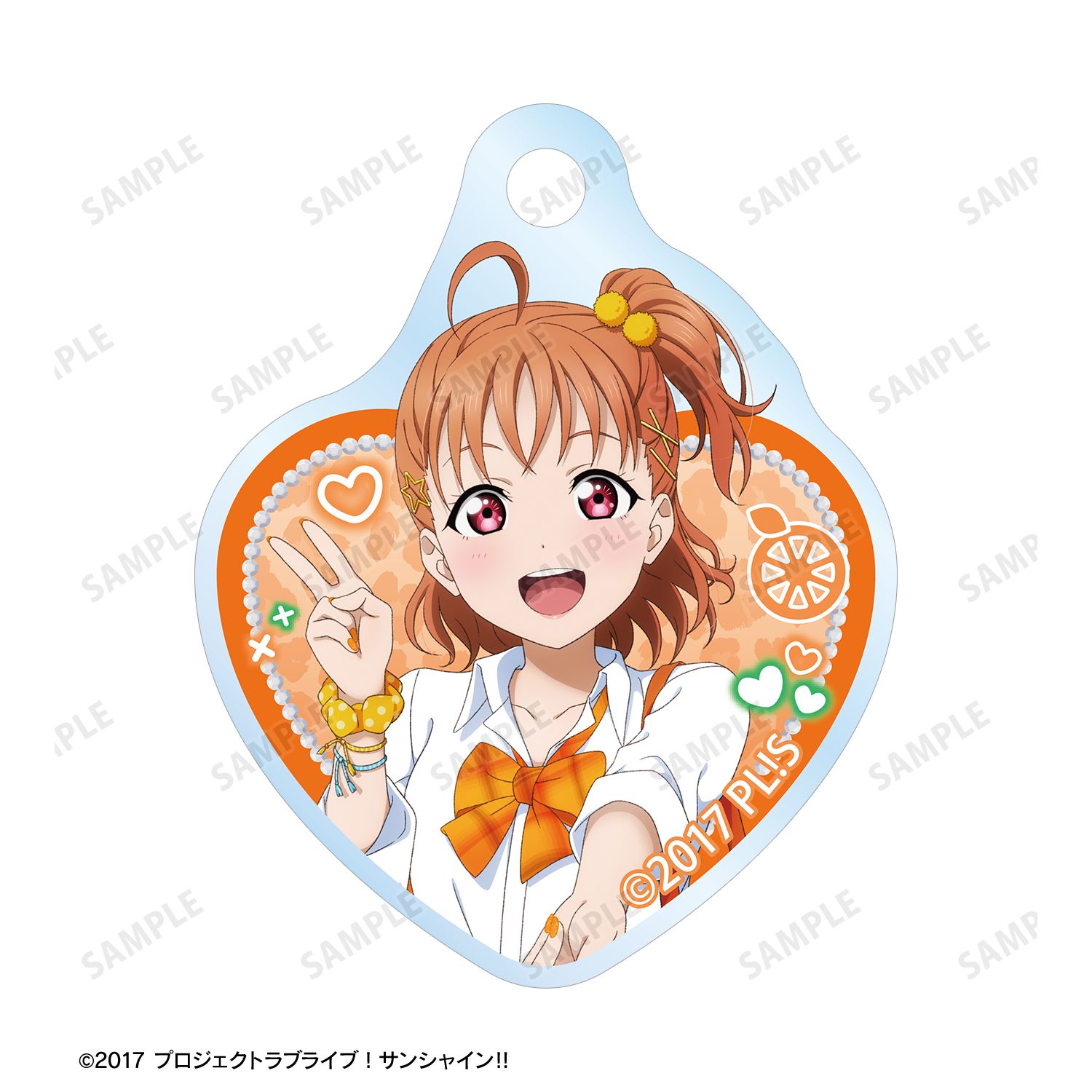 ラブライブ!サンシャイン!! 描き下ろし 高海千歌 ギャル制服ver. 2連ワイヤーアクリルキーホルダー 图片 3 | AniSmile
