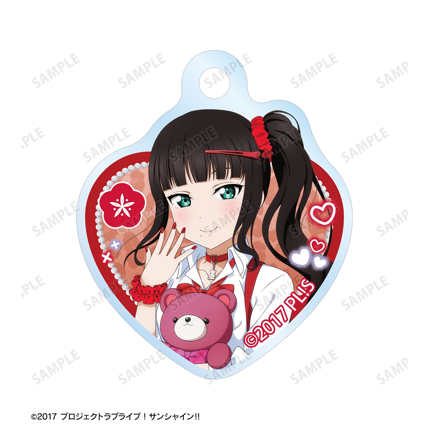 ラブライブ!サンシャイン!! 描き下ろし 黒澤ダイヤ ギャル制服ver. 2連ワイヤーアクリルキーホルダー 图片 4 | AniSmile
