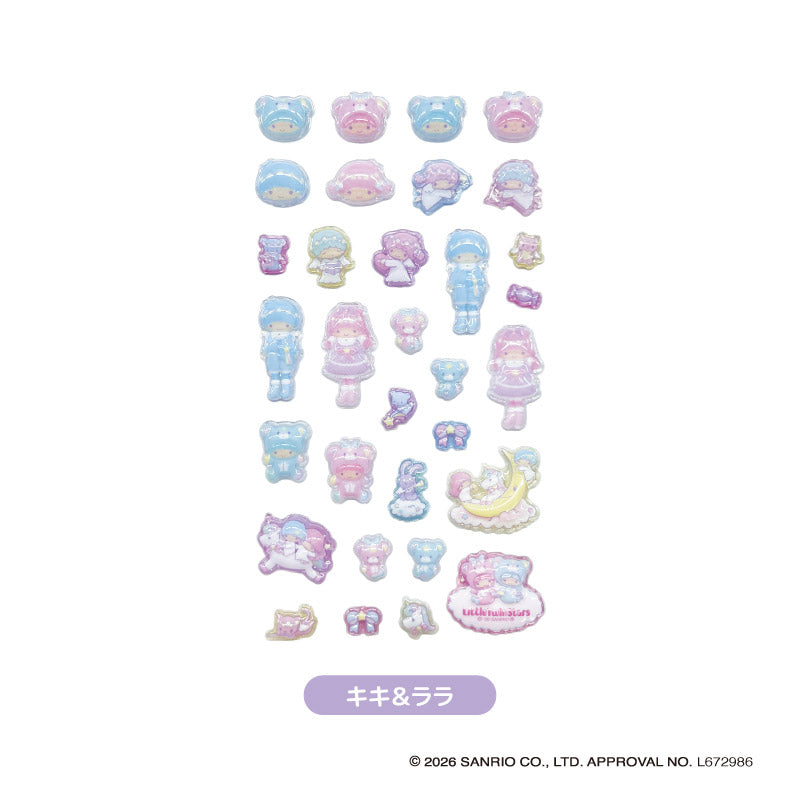 リトルツインスターズ ぷくりんキャンディシール キキ&ララ - AniSmile