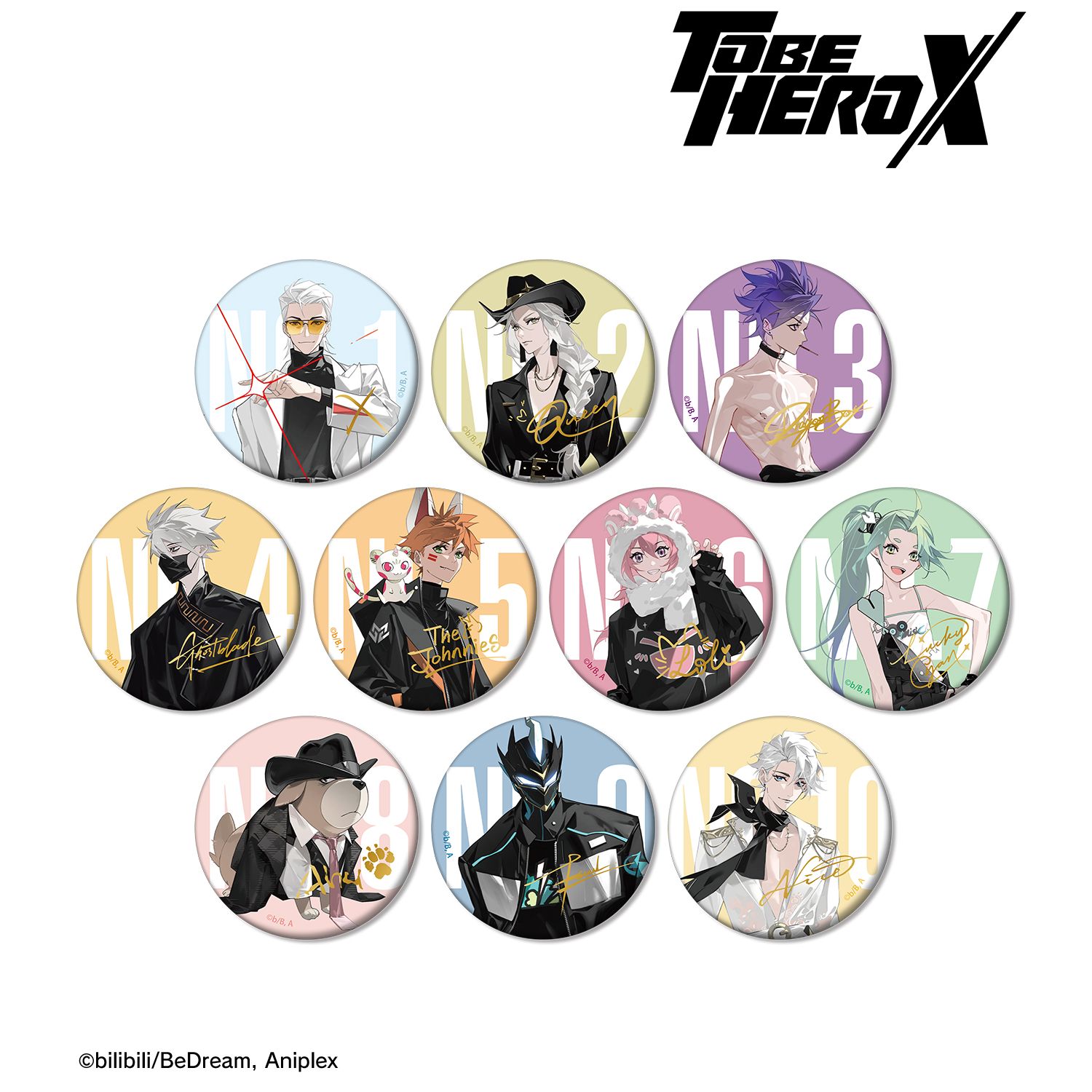 アニメ「TO BE HERO X」 トレーディングマット缶バッジ(単位/単品) 画像 3 | AniSmile